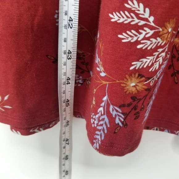 NWT Rachel Pally Lynwood Midi Dress Burgundy Garland Print Size M Stretchy - Picture 6 of 16